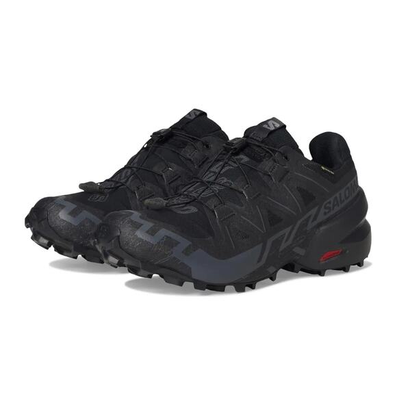 Salomon Mens Speedcross 6 Gore-Tex Trail Sneakers US 7 Black Waterproof EUC - Picture 2 of 14
